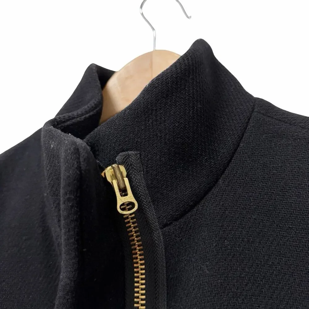 J Crew Womens Cocoon Italian Stadium Wool Blend Coat Size 2P Black Heavy Peacoat - Picture 6 of 11